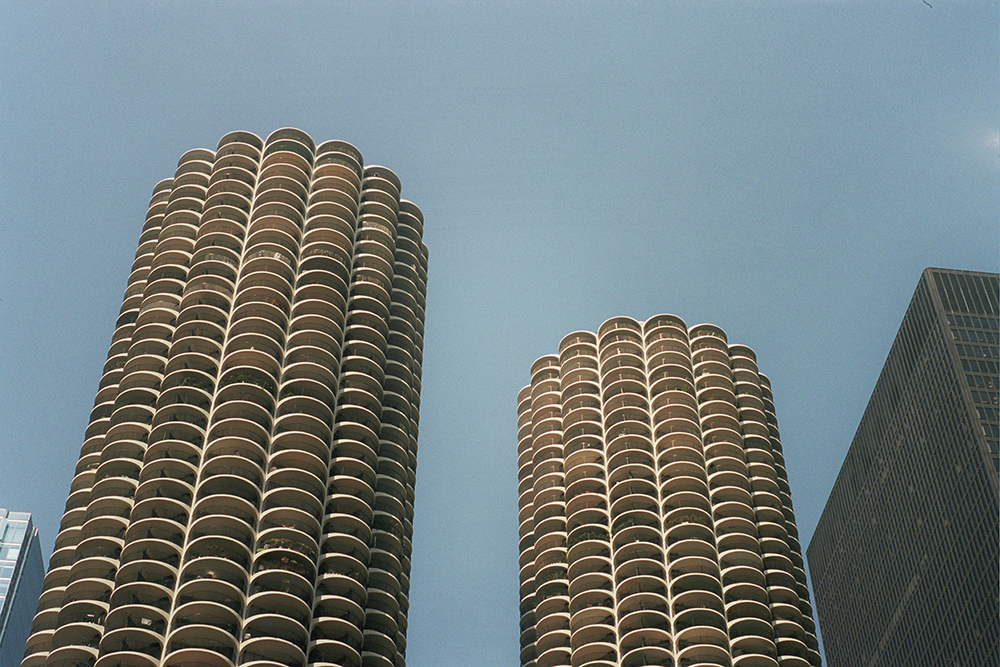 Marina City, in Chicago, IL.